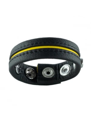 Cockring en cuir Jaune