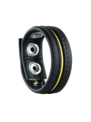 Cockring en cuir Jaune