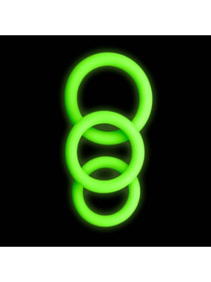 3 pcs Cock Ring Set - Glow in the Dark