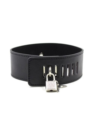 Toyz4lovers Collar with Nipple Clamps and Leash Black
