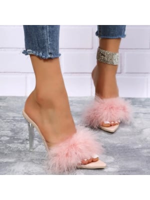 Women Fashion Sexy Transparent High Heels-41