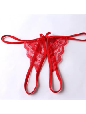 Sexy Lace Thong Red