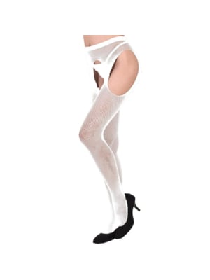 Hollow Net Tights White