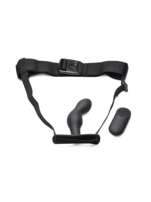 P-Spot Plugger 28X Silicone Prostate Plug with Harness & Remote Control