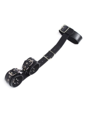 Σετ Δεσίματος Μαύρο - Easy Back Cuffs+Collar Restraint 