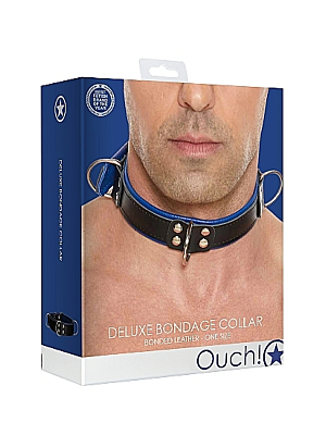 Κολάρο Deluxe Bondage Collar One Size (Μπλε) - Shots Media
