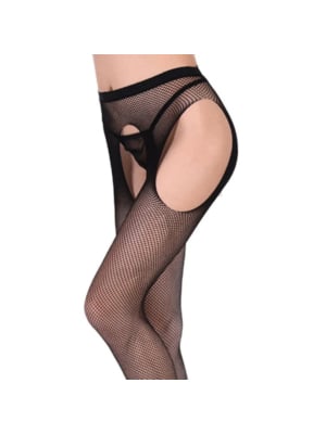 Hollow Net Tights Black
