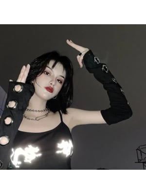 Gothic Women Fashion Shirt Black os