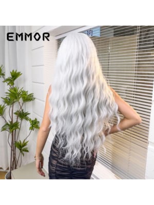 Silver Long Curly Hair Wig 85cm