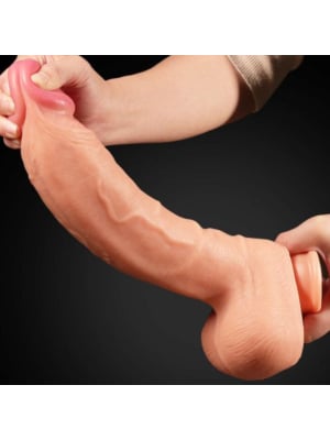 12" Dual Layered Platinum Silicone Cock - Lovetoy