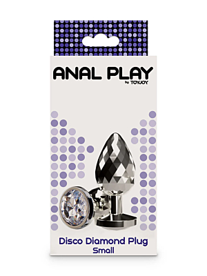 ToyJoy Anal Play Disco Diamond Plug Small - Silver