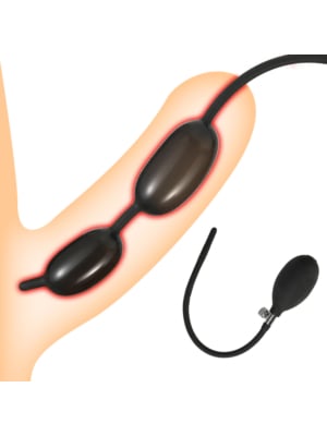 Double Ball Inflatable Urethral Dilator Penis Plug