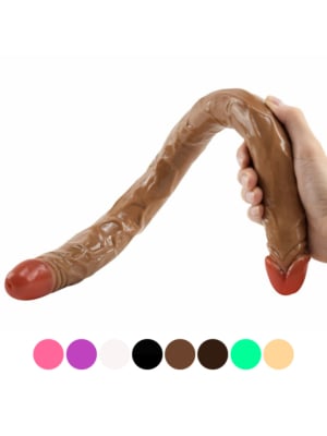 Real Skin 21.6"/55 cm Double Dildo Brown