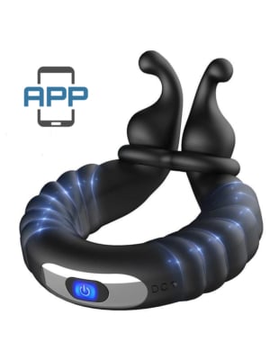 Double Vibrating Penis Ring – Smart App Connectivity 10meters