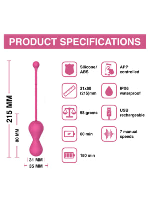 MAGIC MOTION - SMART KEGEL MASTER BALLS PINK