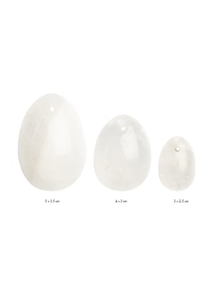La Gemmes - Yoni Egg Set Clear Quartz (L-m-s)