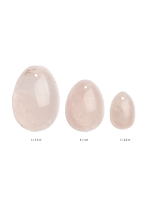 La Gemmes - Yoni Egg Set Rose Quartz (L-m-s)