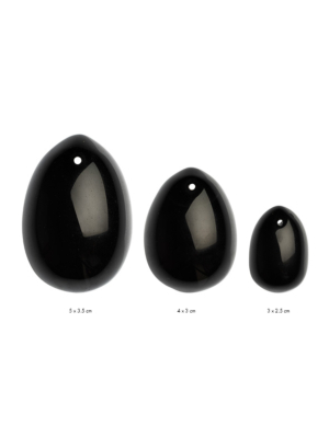 Κολπικά Αυγά Set La Gemmes Yoni Vaginal Eggs (S-M-L) - Μαύρος Οψιδιανός