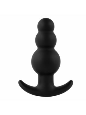 Πρωκτική Σφήνα Σιλικόνης Plugz Butt Plug Nr. 1 (Μαύρη) - Feelztoys