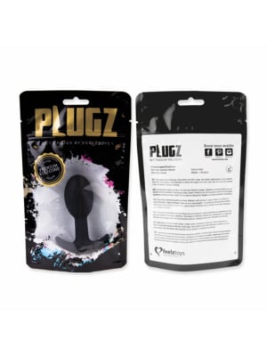 Πρωκτική Σφήνα Σιλικόνης Plugz Butt Plug Nr. 3 (Μαύρη) - Feelztoys