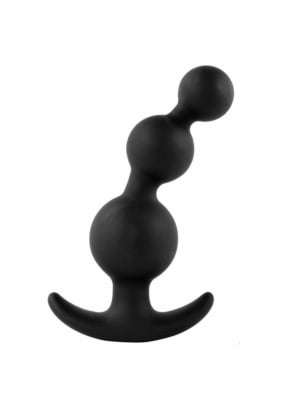 Πρωκτική Σφήνα Σιλικόνης Plugz Butt Plug Nr. 4 (Μαύρη) - Feelztoys