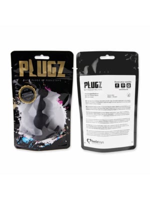 Πρωκτική Σφήνα Σιλικόνης Plugz Butt Plug Nr. 4 (Μαύρη) - Feelztoys