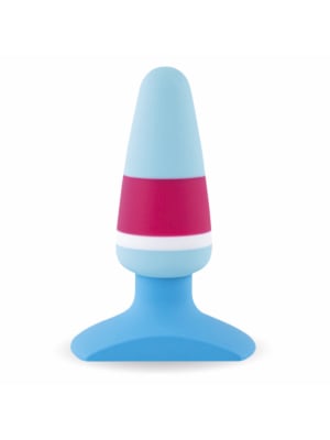 Πρωκτική Σφήνα Σιλικόνης Plugz Butt Plug Nr. 1 (Μπλε/Μωβ) - Feelztoys