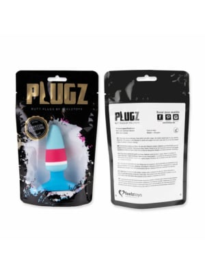 Πρωκτική Σφήνα Σιλικόνης Plugz Butt Plug Nr. 1 (Μπλε/Μωβ) - Feelztoys