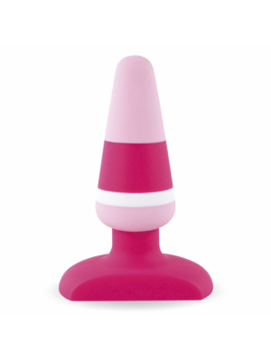 Πρωκτική Σφήνα Σιλικόνης Plugz Butt Plug Nr. 2 (Ροζ/Μωβ) - Feelztoys