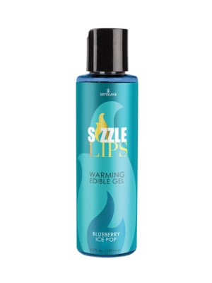Θερμαντικό Λιπαντικό Sizzle Lips 125 ml (Blueberry Ice Pop) - Sensuva