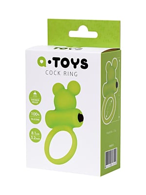 Cock ring A-Toys with vibro bullet green