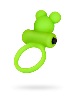 Cock ring A-Toys with vibro bullet green