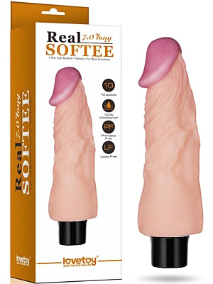 Ρεαλιστικός Δονητής REAL SOFTEE, lovetoy 17,8εκ- 1