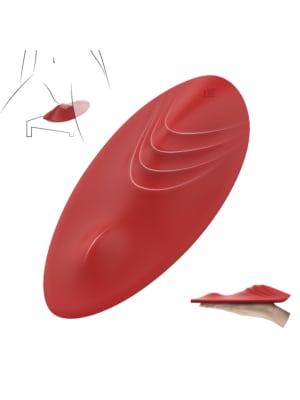 Erotic Pad Stimulator 9 Vibration Modes Silicone USB Red