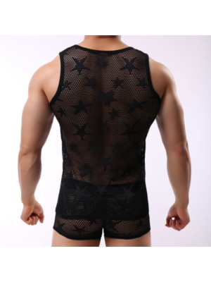 Fashionable Star-Print Vest – Lightweight & Breathable L