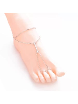 Fetish Feet Diamond Chain Alloy Anklet Silver