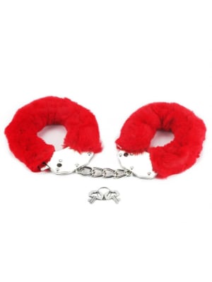 Fluffy Hand Cuffs - Red