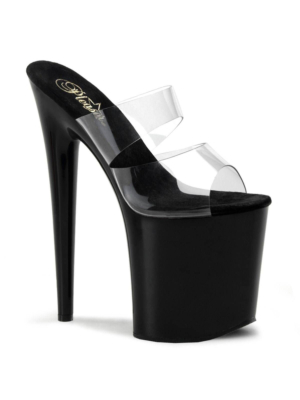  Platform High Heels FLAMINGO-802 - Clear/Black -40