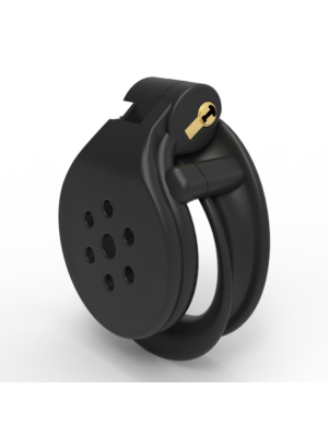 Flat Chastity Cock Cage Black