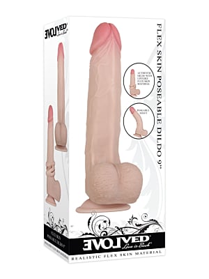 Ρεαλιστικό Ομοίωμα Πέους Flex Skin Poseable Dildo 22.8 cm - Light