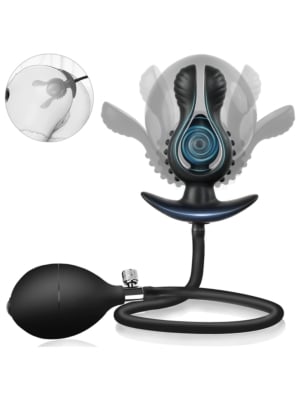 Flower Silicone Inflatable Anal Plug
