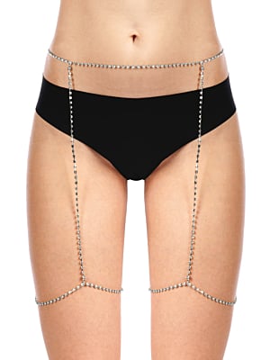 Silver rhinestone garter belt Bijoux Pour Toi