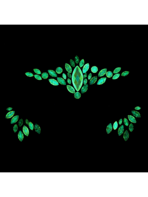Αυτοκόλλητα Προσώπου AB Glow in the Dark Crystal Stone Face Jewels - Style B