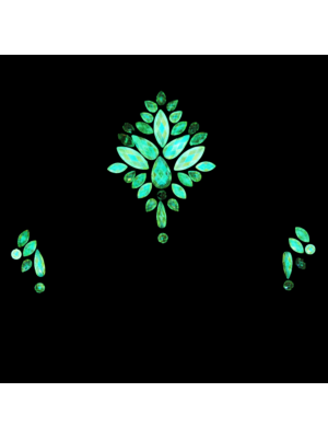Αυτοκόλλητα Προσώπου AB Glow in the Dark Crystal Stone Face Jewels - Style H