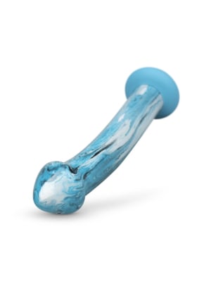 Γυάλινο Ομοίωμα Πέους Ocean Ripple Glass Dildo - Gildo