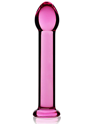 Γυάλινο Ομοίωμα Πέους Glass Romance Dildo 16 cm (Ροζ) - Lovetoy - Λεία Επιφάνεια