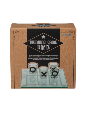 Glass drinking game Tic Tac Toe with 9 glasses