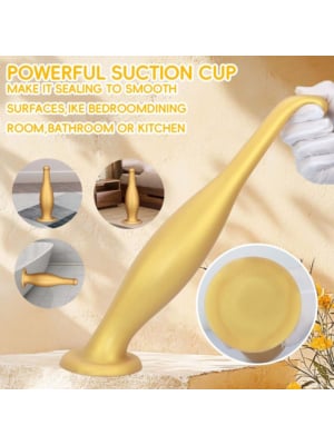 Gold Bottle Silicone Big Anal Butt Plug Thick Dildo