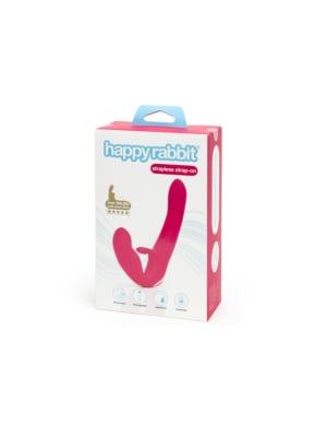 HAPPY RABBIT STRAPLESS STRAP ON RABBIT VIBE PINK