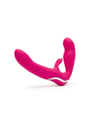 HAPPY RABBIT STRAPLESS STRAP ON RABBIT VIBE PINK